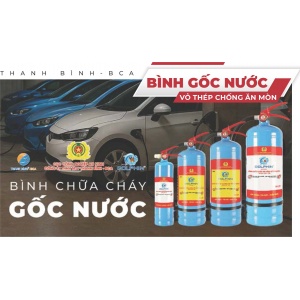 Bình chữa cháy gốc nước vỏ thép chống ăn mòn 1L, 3.5L, 6.5L, 9L Dolphin